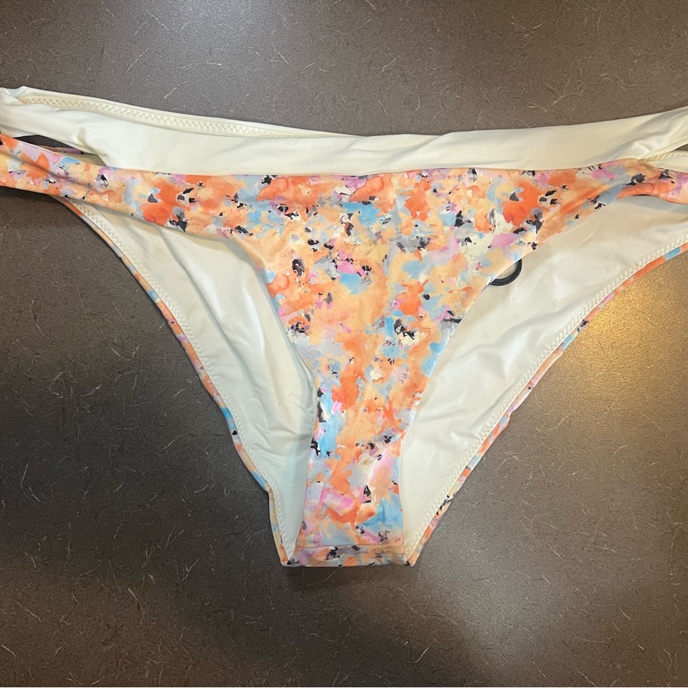 prAna Women’s Medium Sugar Shore Impression Bikini Bottoms Colorful Beach NWT